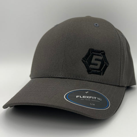 GREY FLEXFIT SPEC-RC HAT // BLACK LOGO